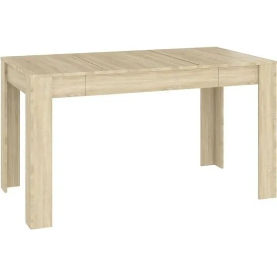 vidaXL Eettafel 140x74,5x76 cm Sonoma eiken