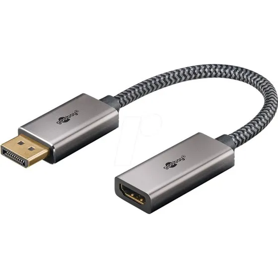 GOOBAY DisplayPort naar HDMI Adapter 4K@60Hz 0,1m