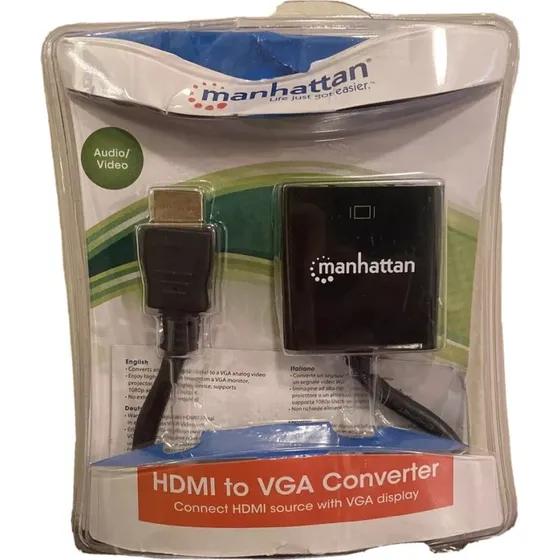 Manhattan HDMI naar VGA Converter Zwart