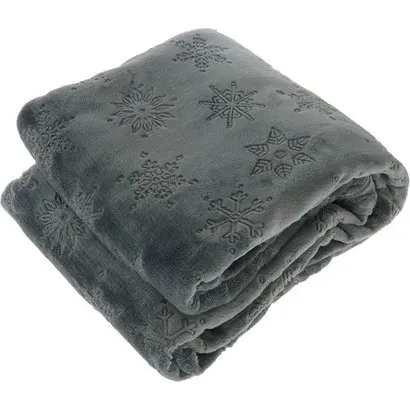 Unique Living Plaid Faith 150x200cm donkergrauw