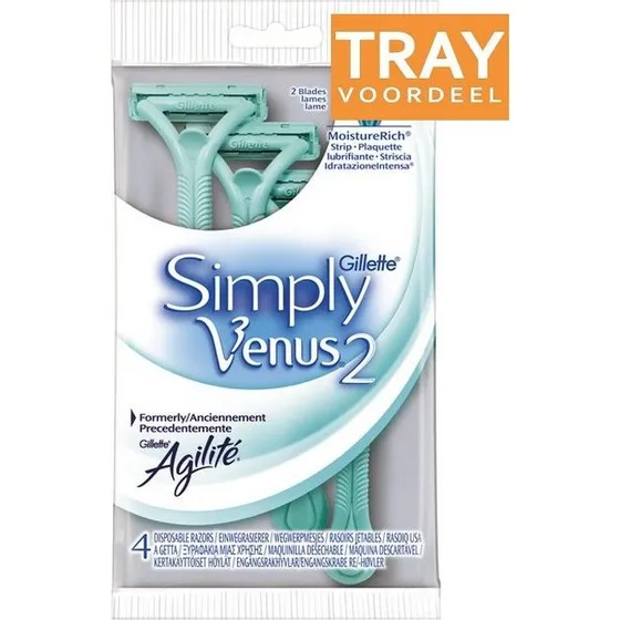 Gillette Simply Venus 2 Wegwerpmesjes (4 stuks)