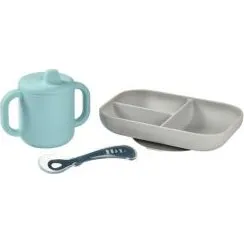 Béaba Siliconen Maaltijdset 3-delig Blauw