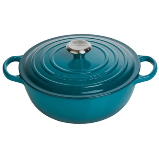 Le Creuset Marmite Braadpan Gietijzer Deep Teal 26 cm