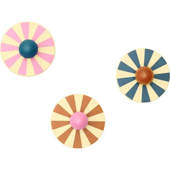 Kid's Concept Circus Wandhaken, 3-delig, Multi-kleur