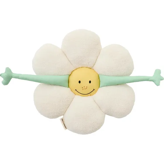Kid's Concept Bloem Kussen Wit-groen-geel