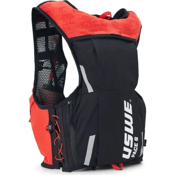 USWE Pace 8L Trail Running Vest - Rood - Unisex