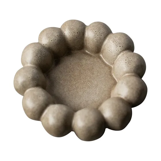 DBKD Bright Decoratief Keramisch Bord/Kaarsenhouder - Beige