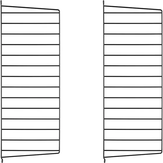 String Wandpaneel, Zwart, 30 x 75 cm, 2-pack
