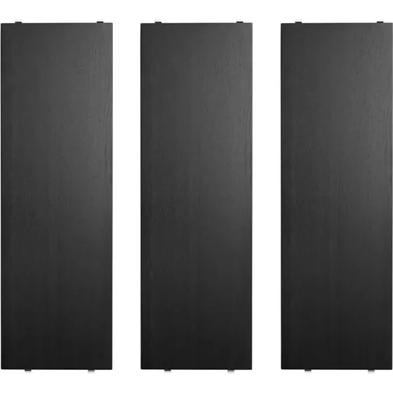 String System Planken, Essenhout Zwart, 3-stuks, 58x20 cm