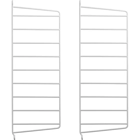 String Wandpaneel, 20 x 50 cm, Wit, 2-pack