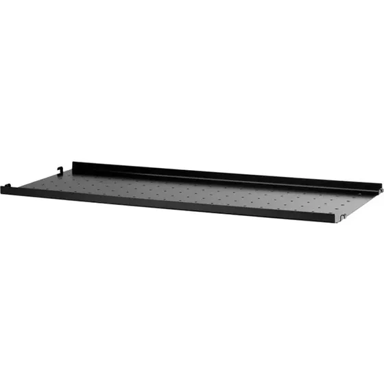 String Metalen Plank, Zwart, 78 x 30 cm