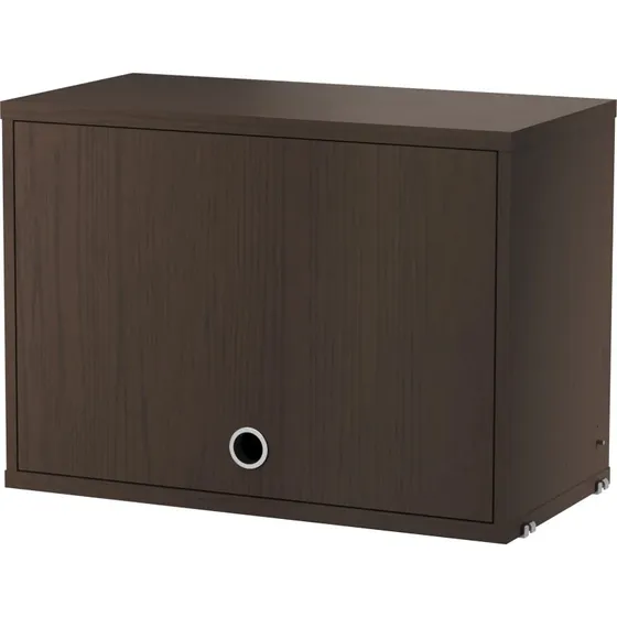 String System Kast met omklapbare deur - Donker eiken