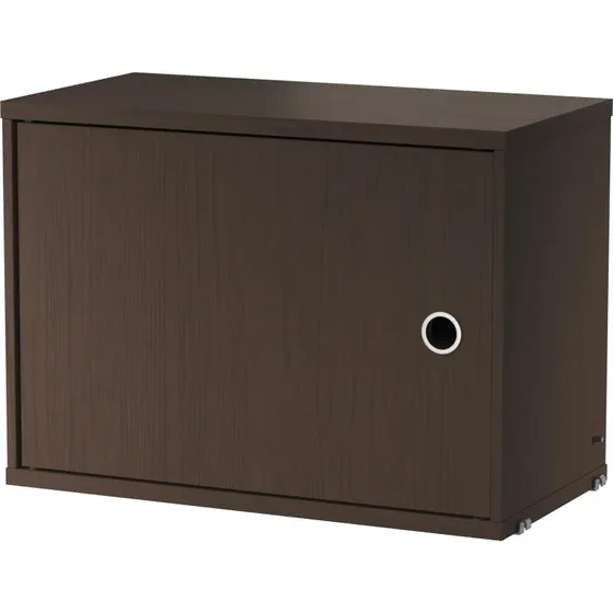 String System kast met draaideur, Donker eiken, 58x30 cm
