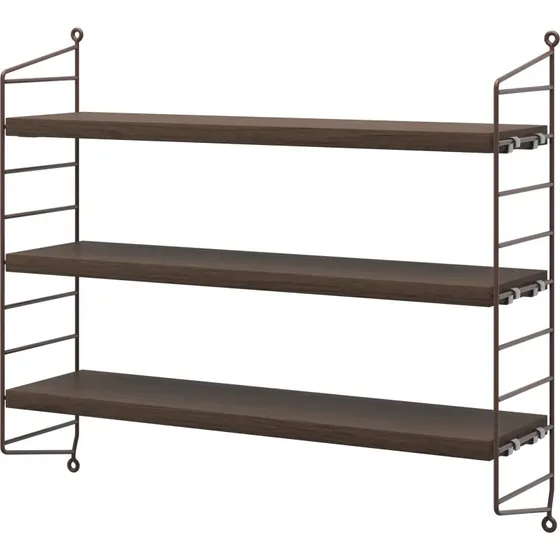 String Pocket Wandplank - Donker Eiken
