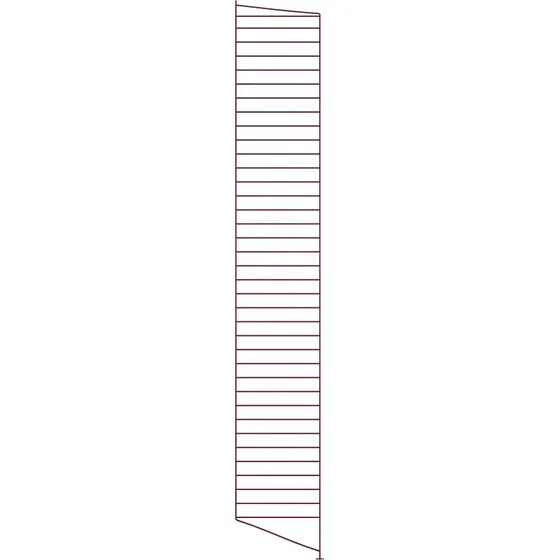 String Vloerpaneel System, 30 x 200 cm, Donkerrood