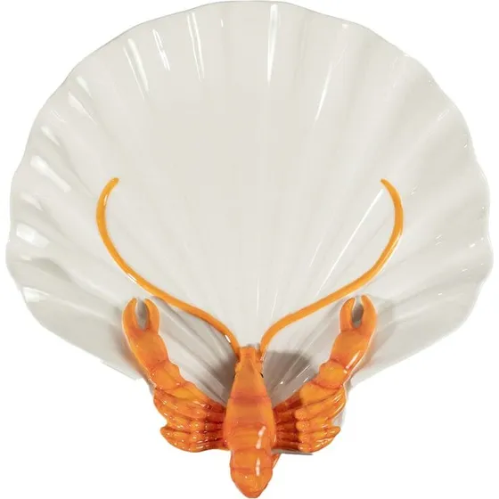 Byon Lobsti Serveerplateau - Dolomiet - Wit-oranje