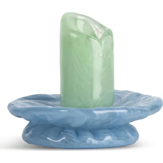 Byon Lara kandelaar XS 9 cm Mintgroen-lichtblauw