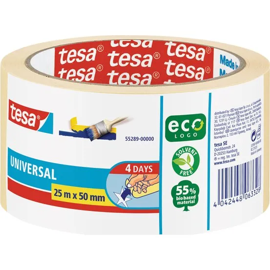 tesa Afplakband Economy 50mm x 25m beige