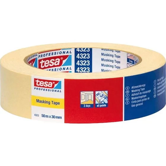 tesa Professional 4323 Afplaktape 19mm x 50m lichtcrme