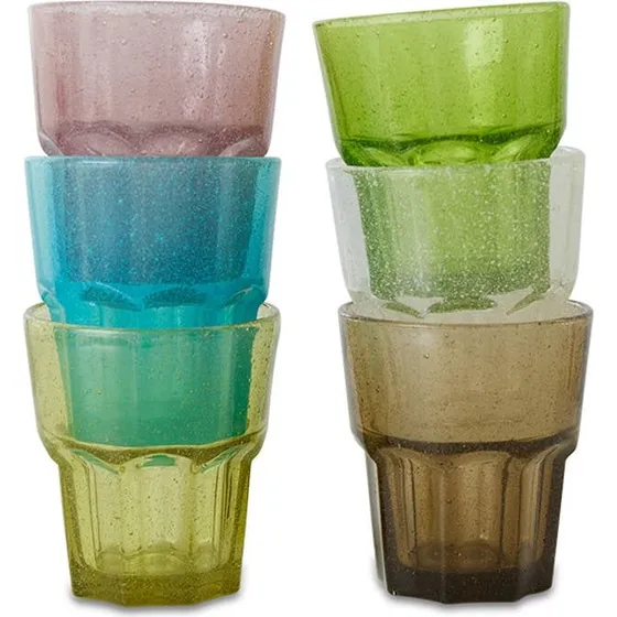 HKliving Glas Mineraalwaterglazen Set van 6