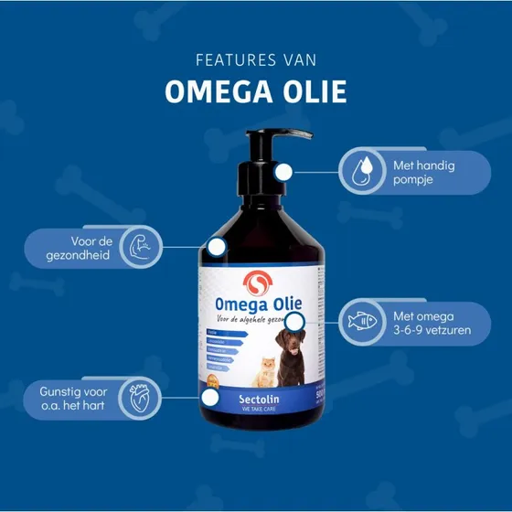 Sectolin Omega Olie 500 ml Hond Kat