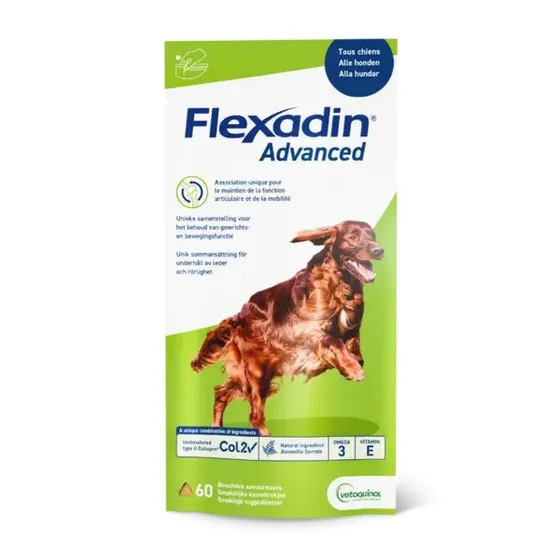 Flexadin Advanced 60 Zachte Brokjes voor Hond