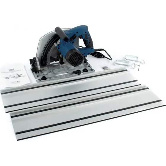 HBM 190 mm 1400 W Invalzaag met 2 x 700 mm Liniaal