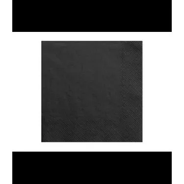 PartyDeco Zwarte Servetten 33x33cm | 20 stuks