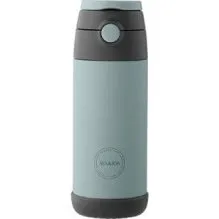 Aya & Ida Kids Straw Bottle 350ml - Tropical Green