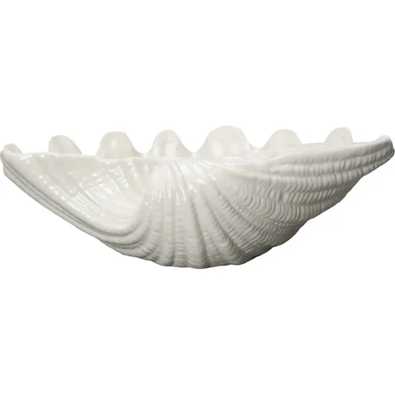 Byon Shell serveerschaal van dolomiet in schelpvorm, 34x24 cm