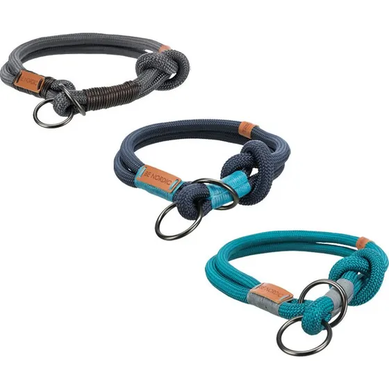 Trixie Be Nordic Slip Halsband Hond Donkergrijs/Bruin 40X0,8 cm