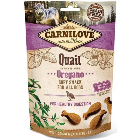 Carnilove Zachte Snack Kwartel & Oregano 200 g - Graanvrij