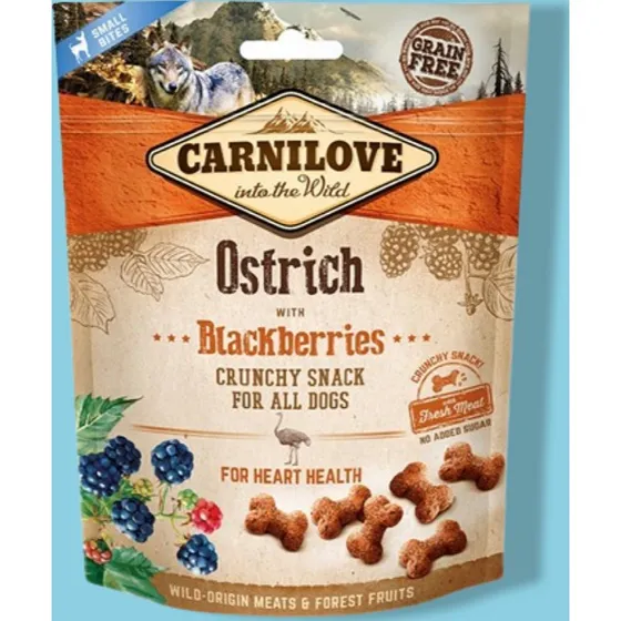 Carnilove Crunchy Snack Struisvogel & Zwarte Bes - 200 gr