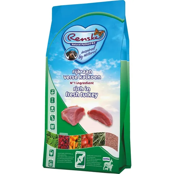 Renske Super Premium Senior Droogvoer Kalkoen Graanvrij 2 kg