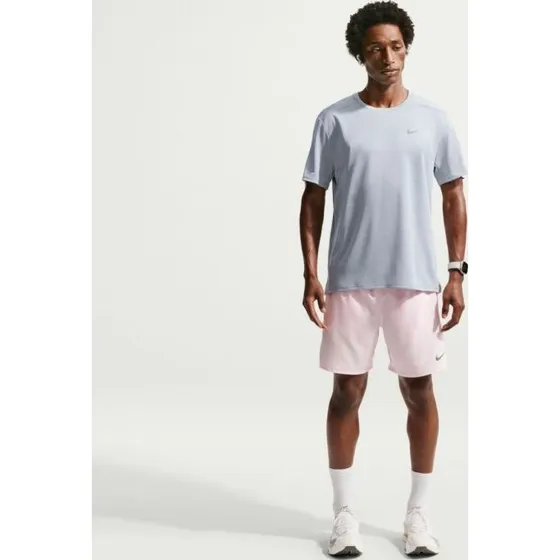 Nike Dri-FIT Miler UV SS Tee Blauw Heren