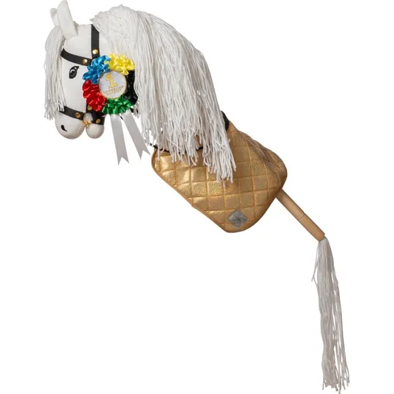 byASTRUP OL-GA Stokpaard - Zacht, met afneembare staart en gouden zadeldek