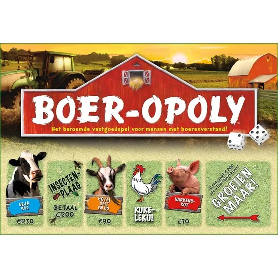 Boer-opoly - Bordspel met humor en boerenleven