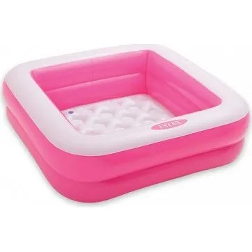 Intex Play Box Pool 85 x 85 cm - Klein Zwembadje voor Kinderen (Roze/Groen)