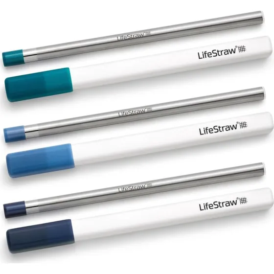 LifeStraw SIP 3-Pack RVS Waterfilter Rietje met Opberghoes