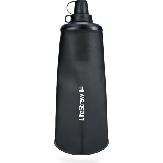 LifeStraw Peak Squeeze Waterfles 1L Donker Grijs