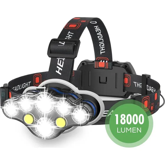 Travelhawk Hoofdlamp LED Oplaadbaar 18000 Lumen