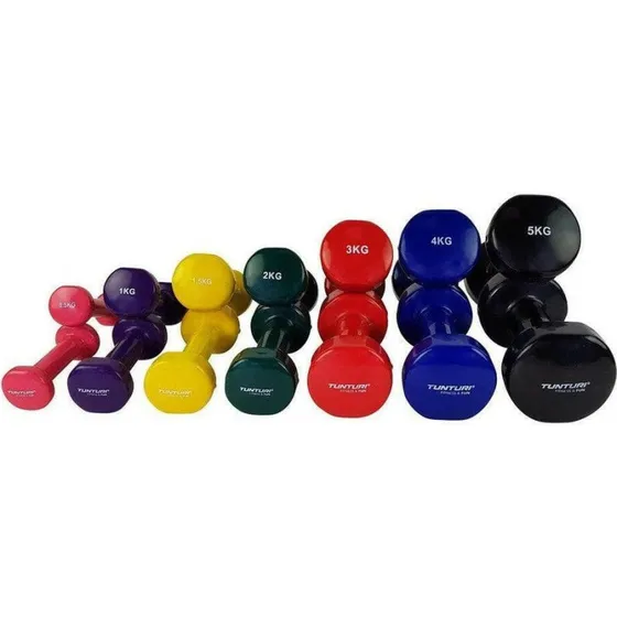 Tunturi Vinyl Dumbbells 2 x 1,0 kg Paars