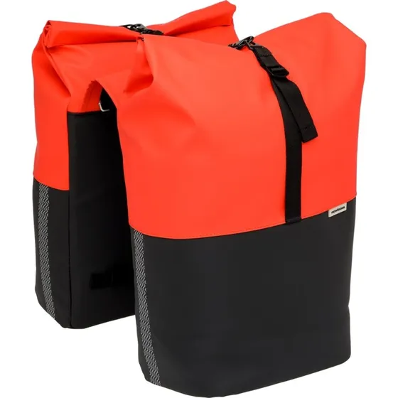 New Looxs Nyborg MIK Dubbele Fietstas Rood/Zwart 34L