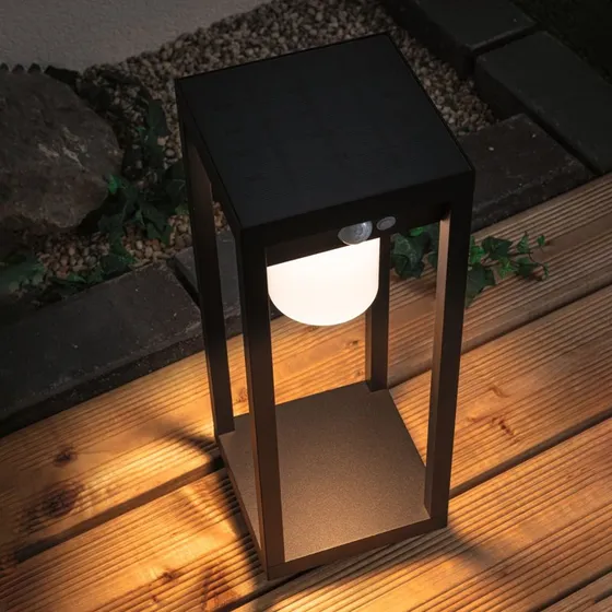 Paulmann Marisol LED Solar-sokkellamp met sensor, zwart