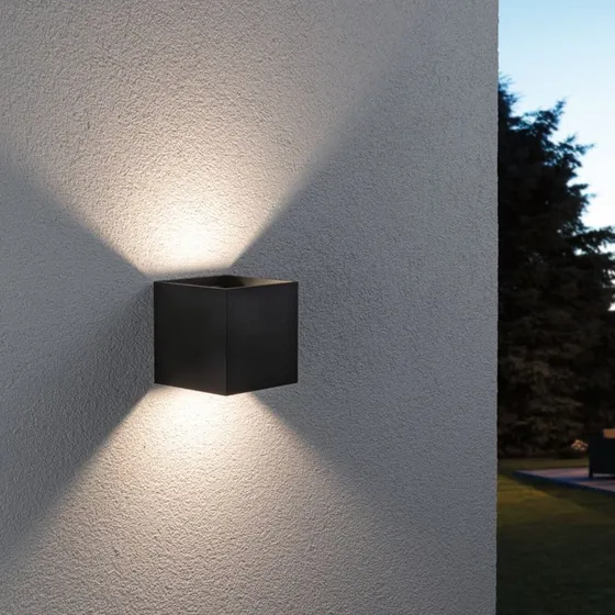 Paulmann Cybo LED Buitenwandlamp RGBW - Antraciet - 10 cm