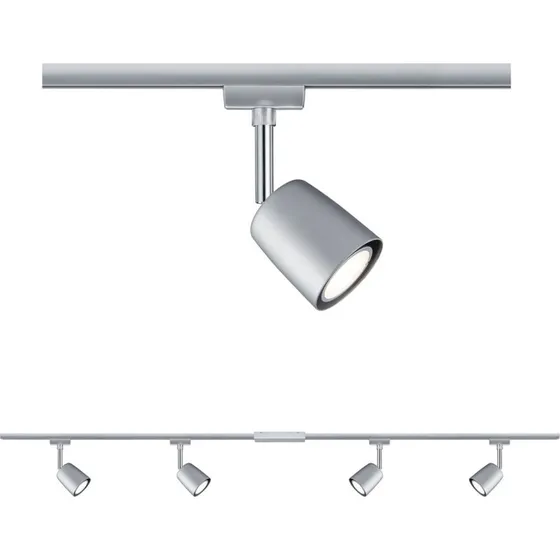 Paulmann URail afdekset - 4 spots & 2 rails - Chroom