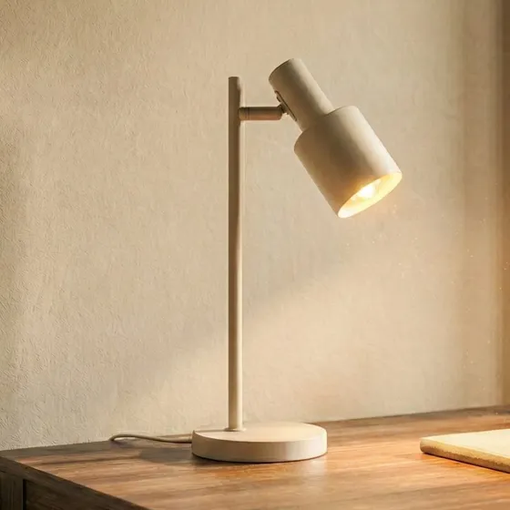 Lindby Tafellamp Ovelia, Beige, Metaal, E27