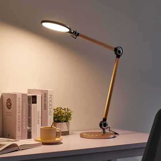 Lindby Nyxaris LED Tafellamp - Goud - CCT Dimbaar met Draadloos Opladen