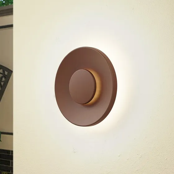 Lucande Kayana LED Buitenwandlamp - Roest - Aluminium - 24 cm