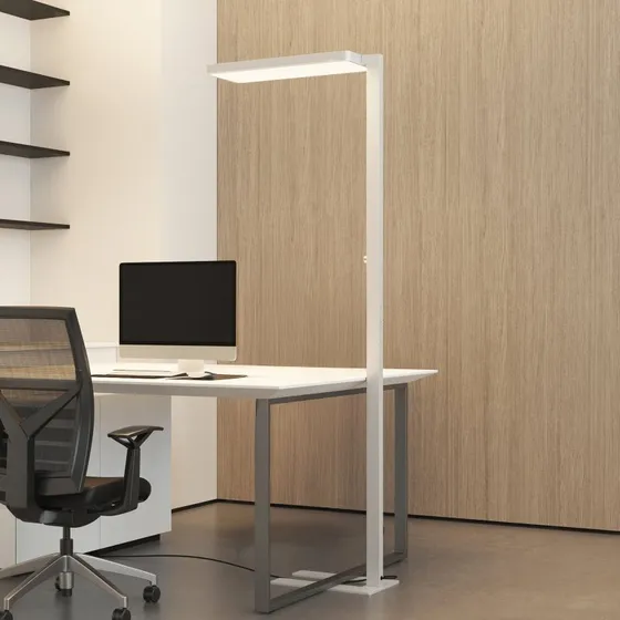 Arcchio LED vloerlamp Timon - Wit - 195 cm - 54W - Aluminium